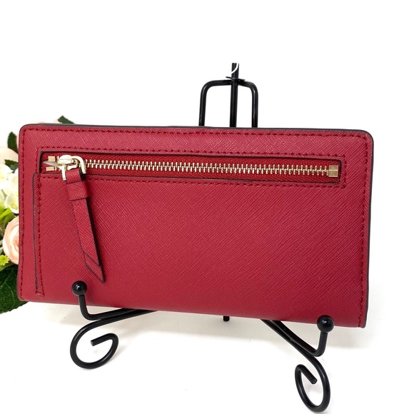 Kate♠️Spade LG Slim Bifolder Wallet Cameron Red - Picture 2 of 7